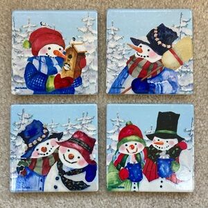 Current Joyful Snow-friends Coasters - Set of 4